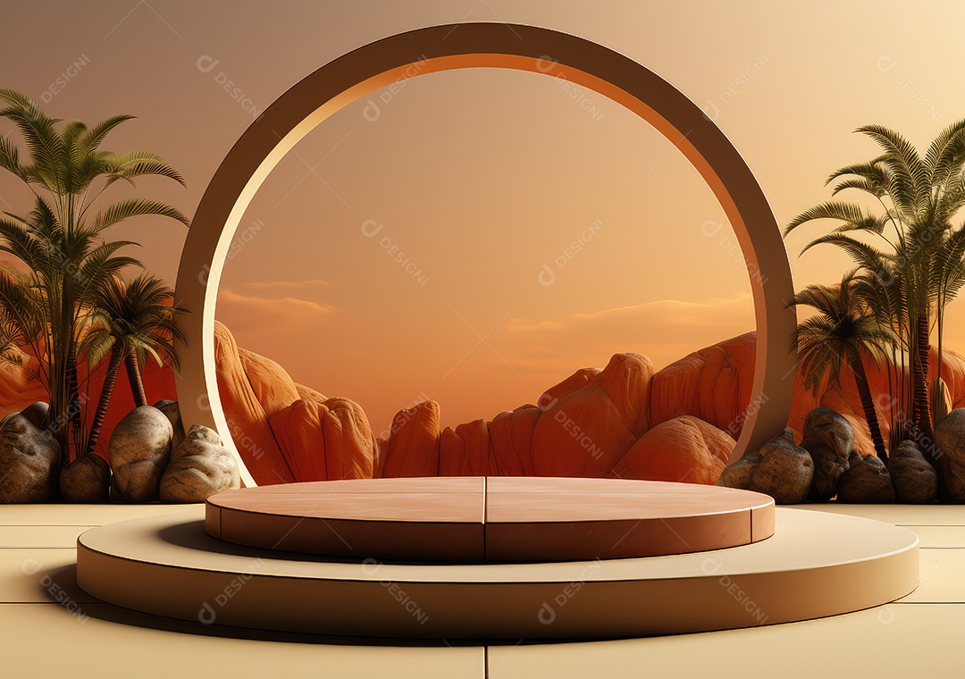 Forma de cilindro cortado com serra de madeira redonda em fundo bege abstrato