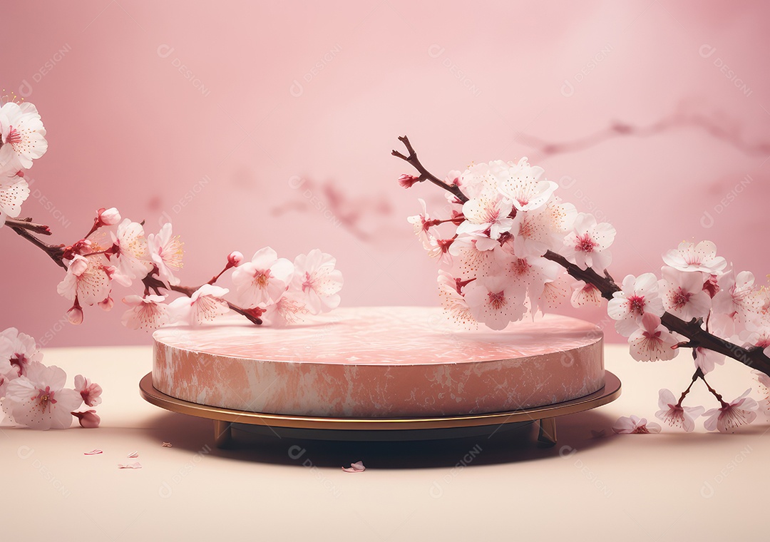 Cenário mínimo abstrato com formas geométricas. pódio do cilindro