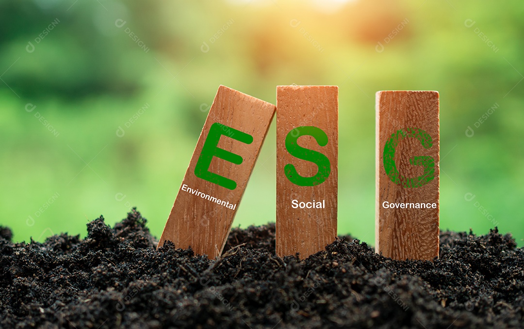 Conceito ESG para meio ambiente, sociedade e governança sustentável. empresa responsável ambiental.