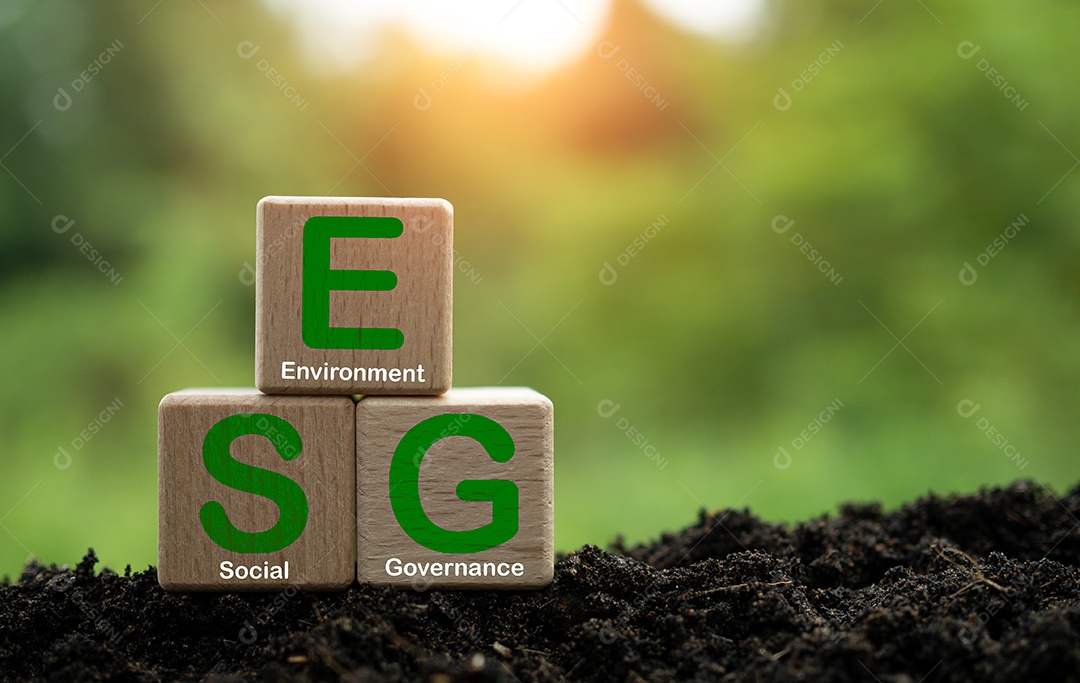 Conceito ESG para meio ambiente, sociedade e governança sustentável. empresa responsável ambiental.