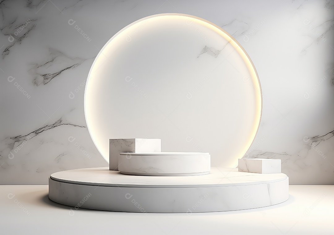 Fundo para produtos cosméticos de cor cinza natural. Pódio de pedra sobre um fundo cinza. IA Gerativa