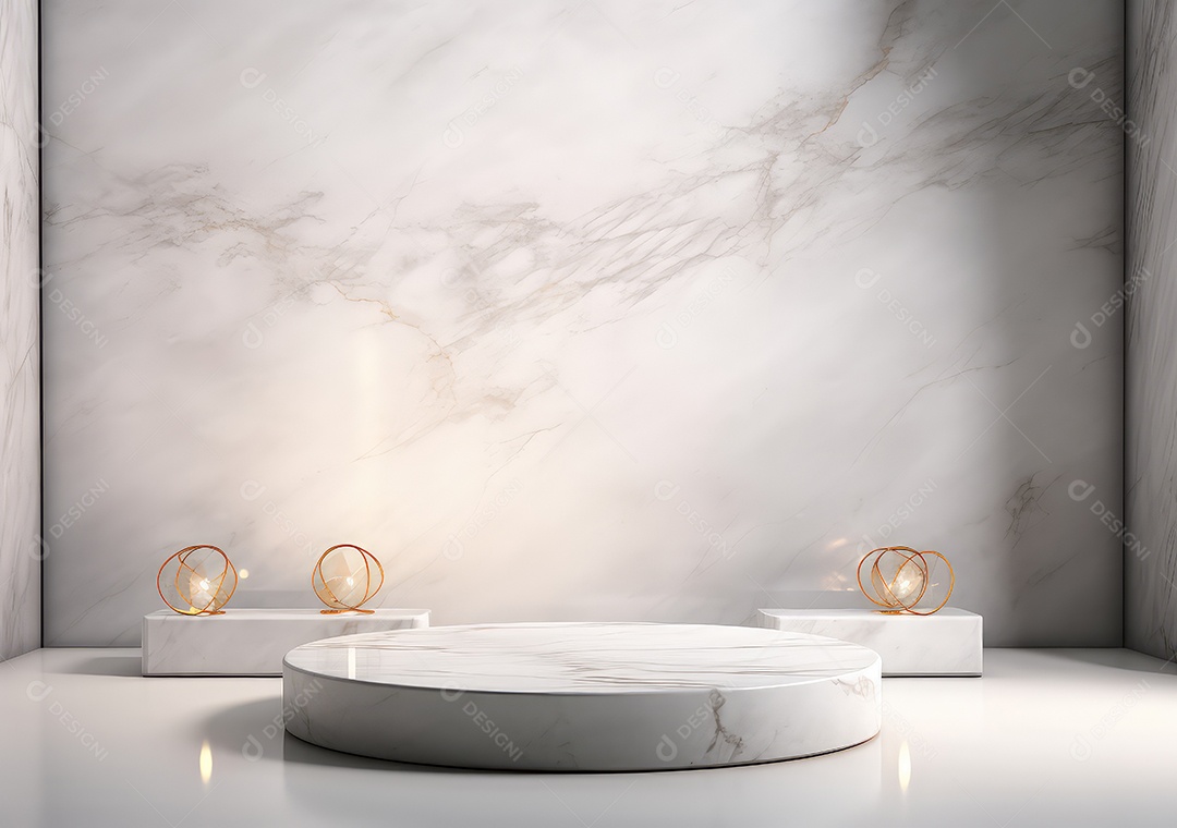 Fundo para produtos cosméticos de cor cinza natural. Pódio de pedra sobre um fundo cinza. IA Gerativa