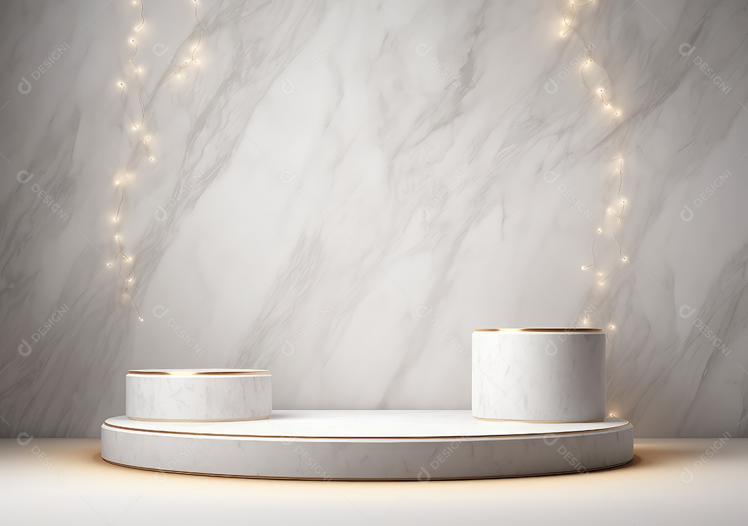 Fundo para produtos cosméticos de cor cinza natural. Pódio de pedra sobre um fundo cinza. IA Gerativa
