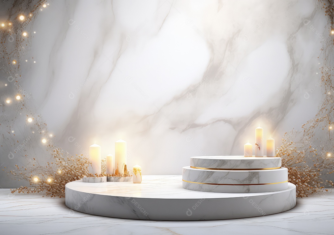 Fundo para produtos cosméticos de cor cinza natural. Pódio de pedra sobre um fundo cinza. IA Gerativa