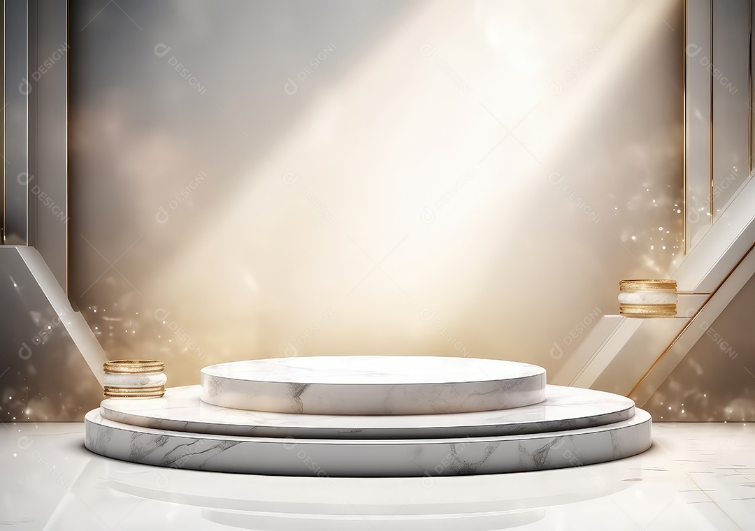 Fundo para produtos cosméticos de cor cinza natural. Pódio de pedra sobre um fundo cinza. IA Gerativa
