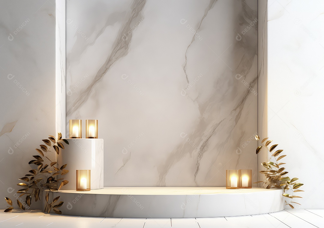 Fundo para produtos cosméticos de cor cinza natural. Pódio de pedra sobre um fundo cinza. IA Gerativa