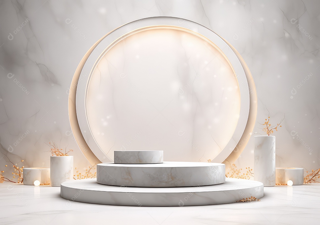 Fundo para produtos cosméticos de cor cinza natural. Pódio de pedra sobre um fundo cinza. IA Gerativa