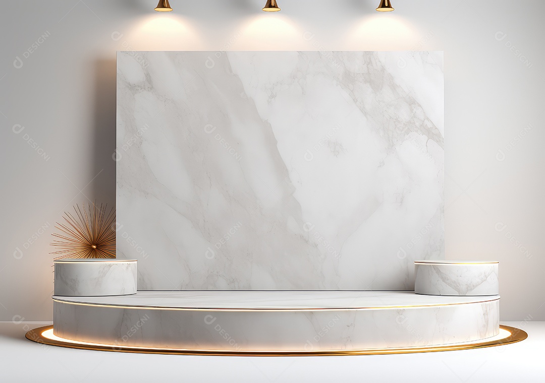 Fundo para produtos cosméticos de cor cinza natural. Pódio de pedra sobre um fundo cinza. IA Gerativa