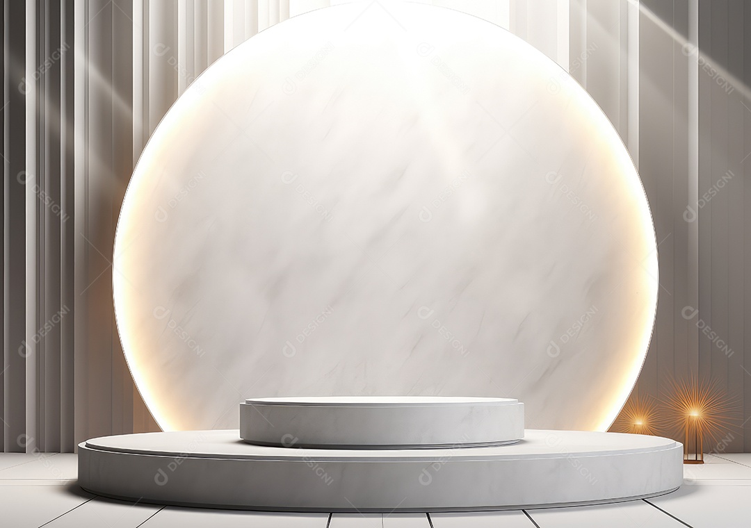 Fundo para produtos cosméticos de cor cinza natural. Pódio de pedra sobre um fundo cinza. IA Gerativa