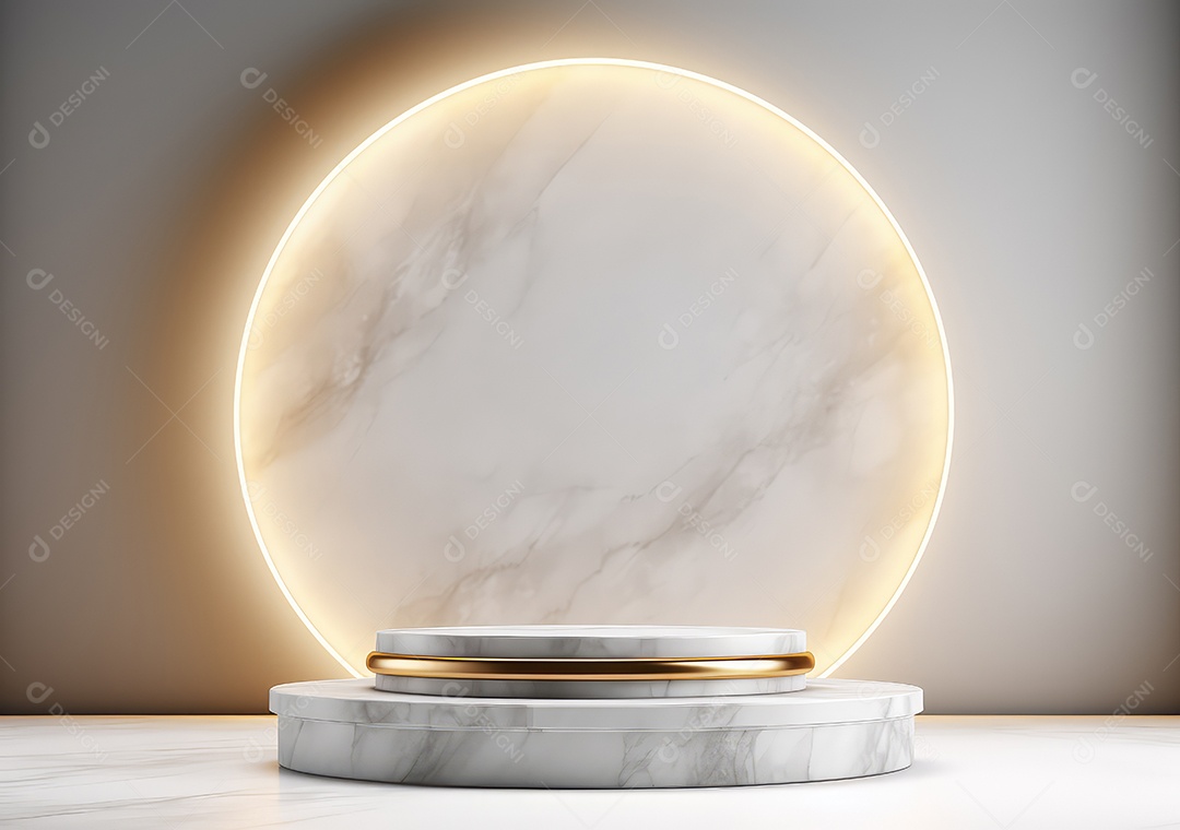 Fundo para produtos cosméticos de cor cinza natural. Pódio de pedra sobre um fundo cinza. IA Gerativa