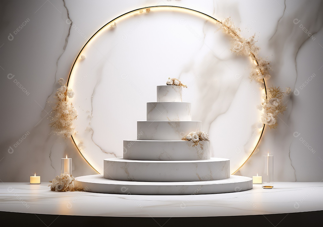 Fundo para produtos cosméticos de cor cinza natural. Pódio de pedra sobre um fundo cinza. IA Gerativa