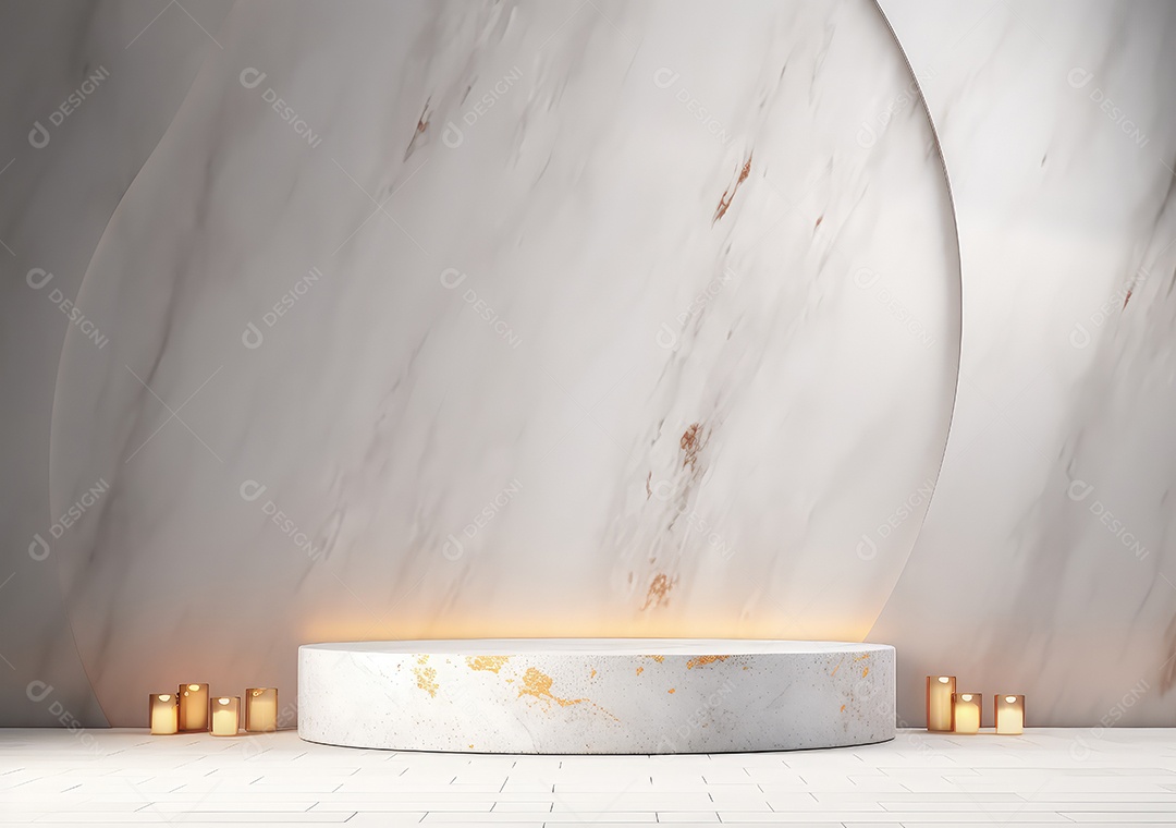 Fundo para produtos cosméticos de cor cinza natural. Pódio de pedra sobre um fundo cinza. IA Gerativa