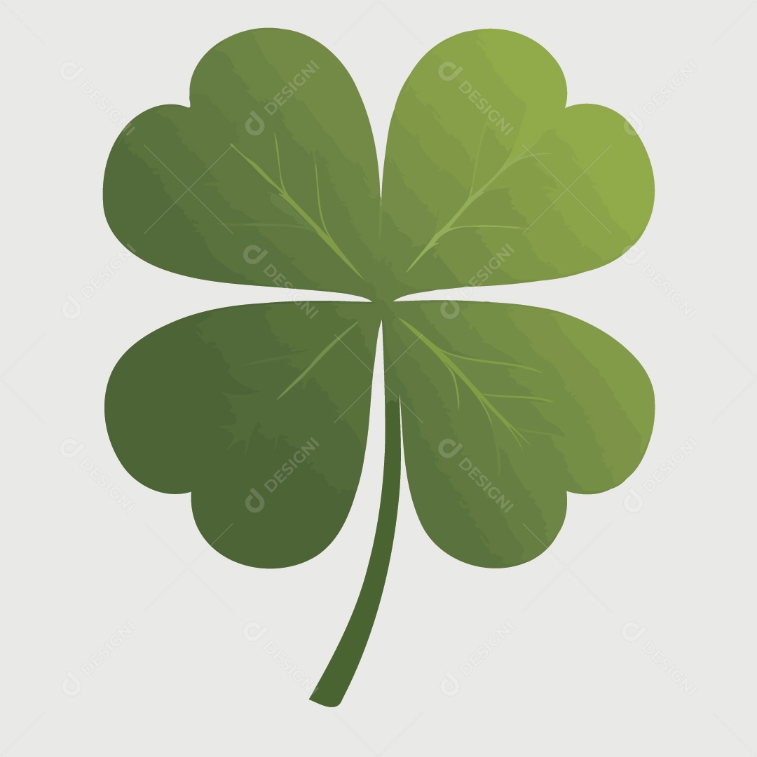 Trevo De Quatro Folhas Ilustração Vetor EPS