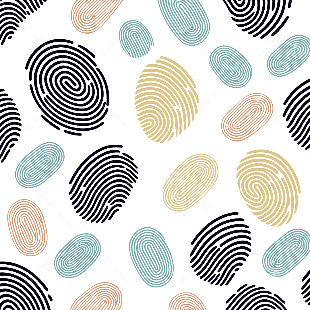 Impressão Digital Ilustração Vetor EPS