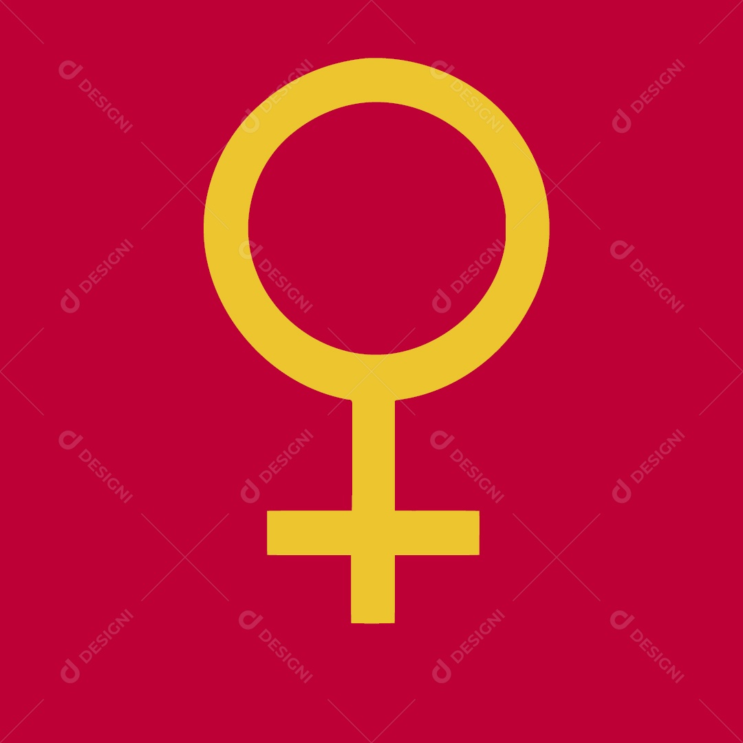 Símbolo do Gênero Feminino Ilustração Vetor EPS