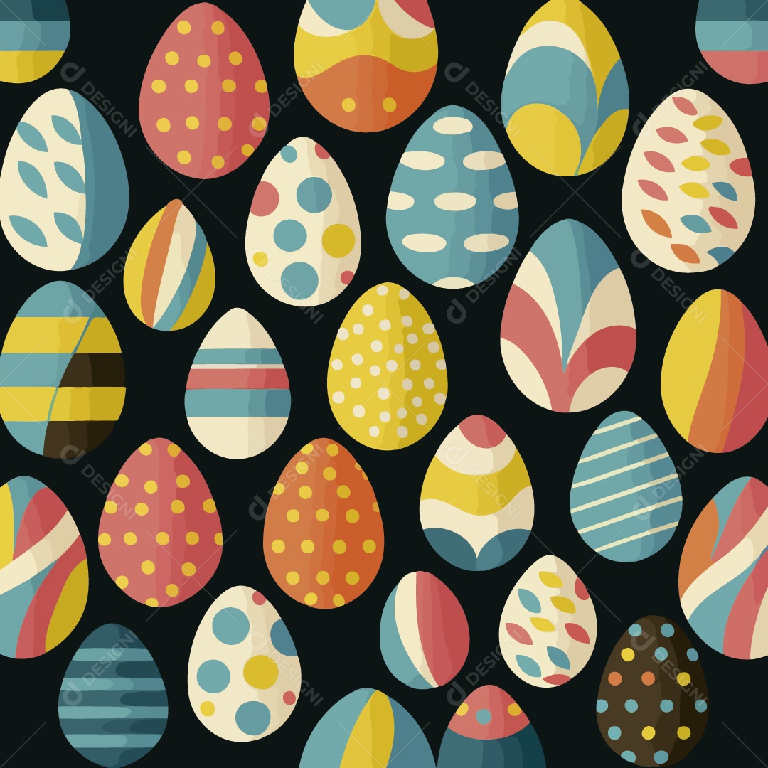Ovos de Páscoa Ilustração Vetor EPS