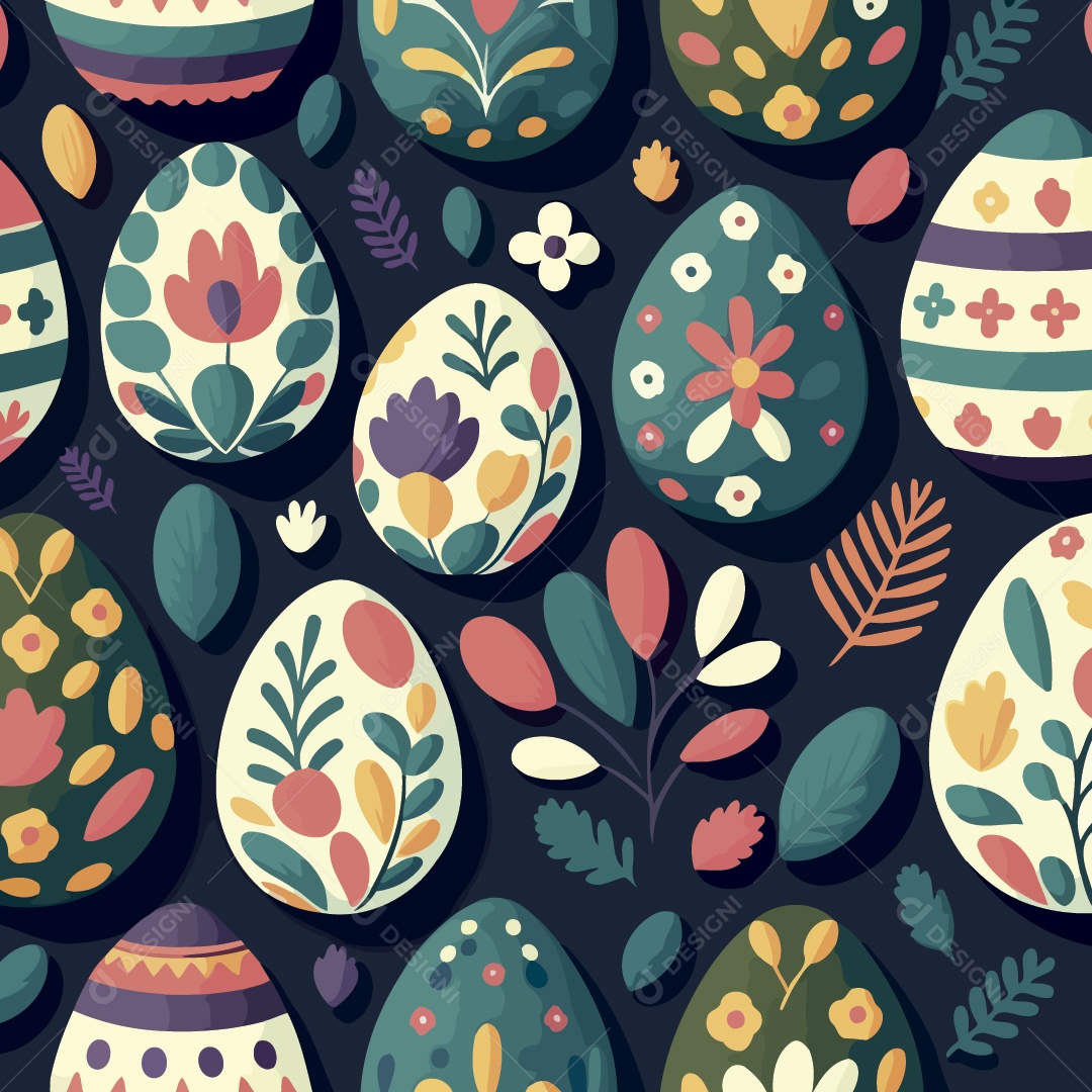 Ovos de Páscoa Ilustração Vetor EPS