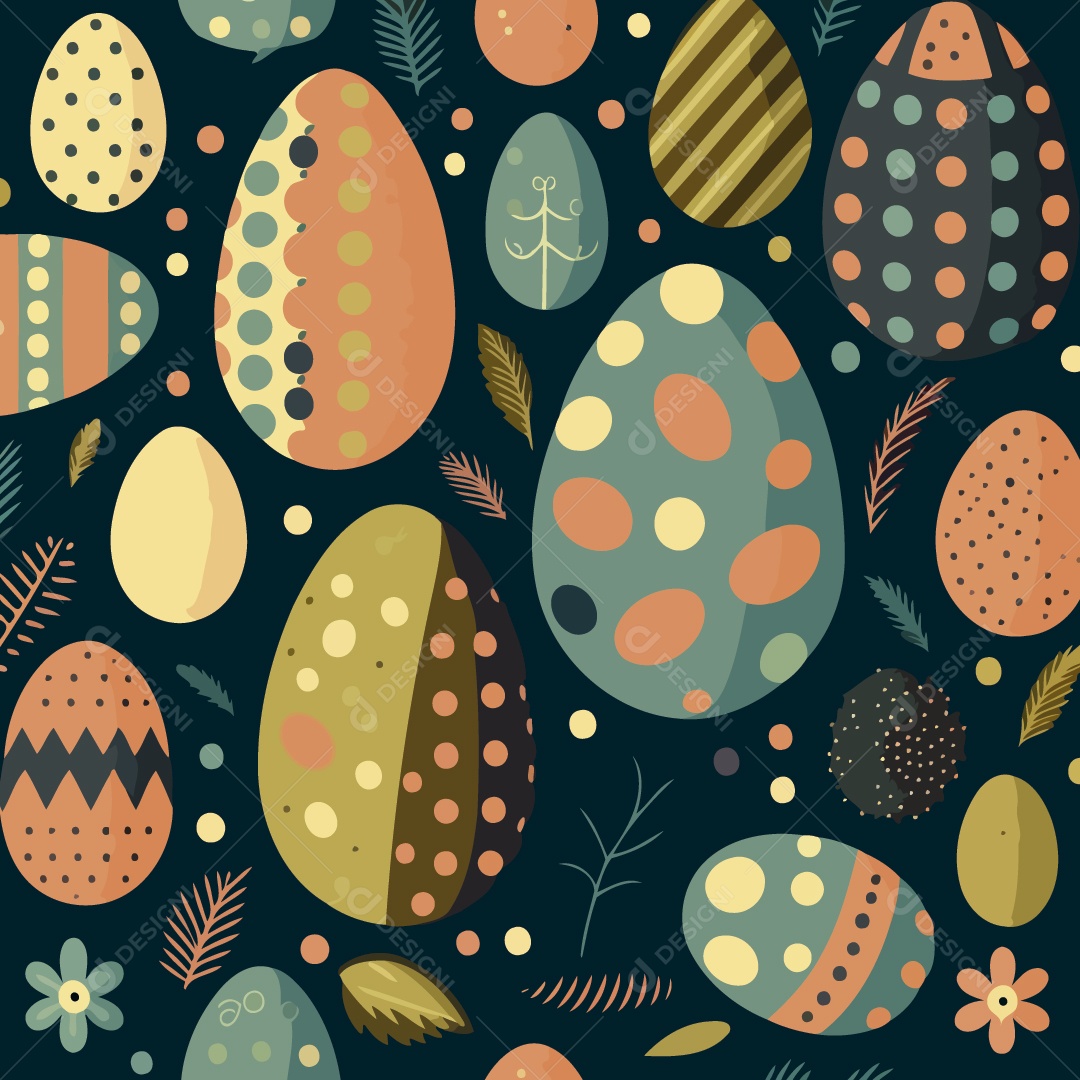 Ovo de Páscoa Ilustração Vetor EPS