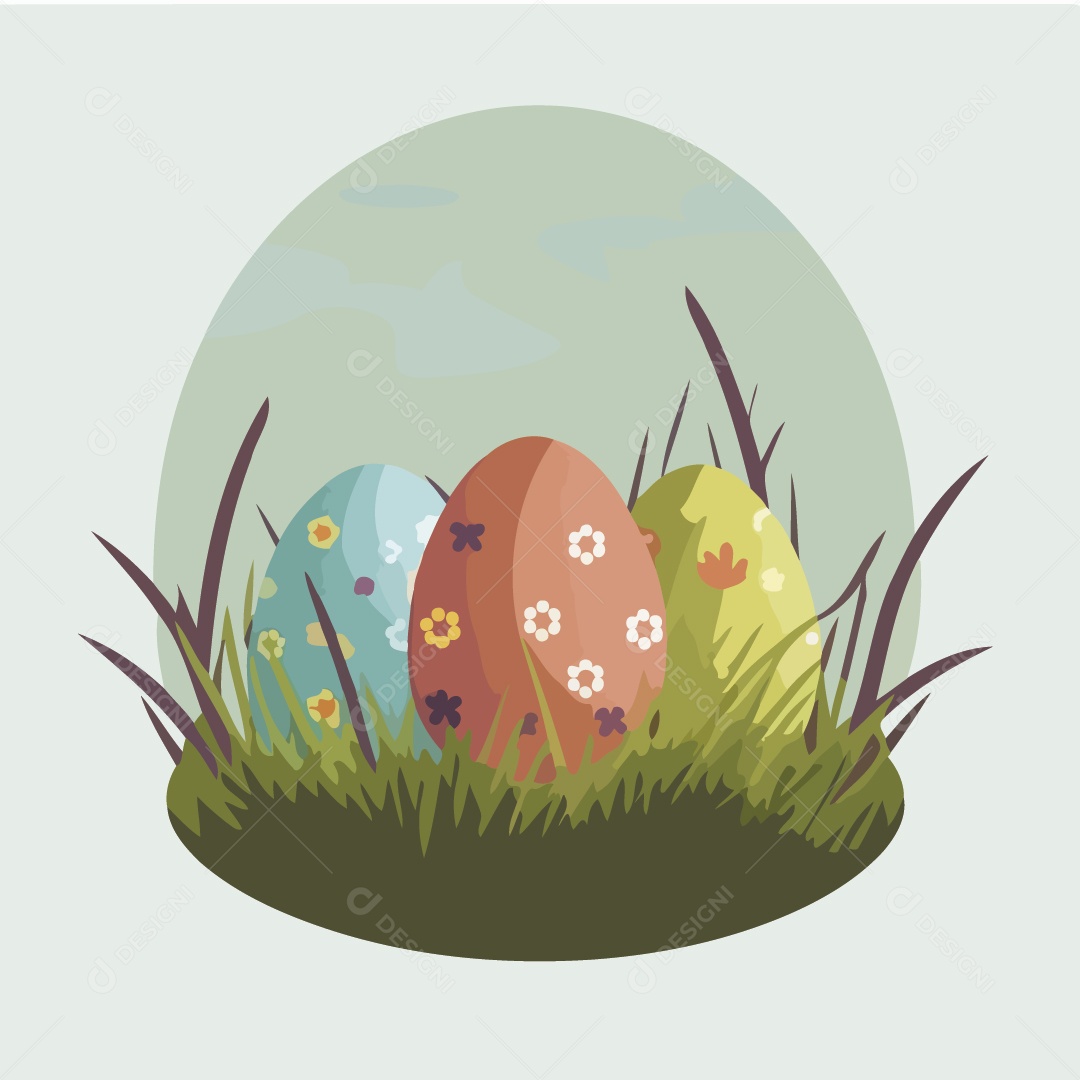 Ovo de Páscoa Ilustração Vetor EPS