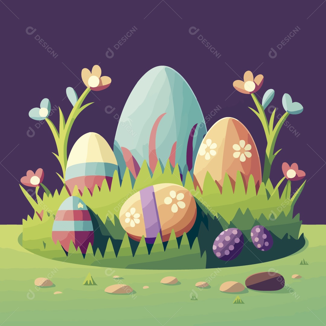 Ovo de Páscoa Ilustração Vetor EPS