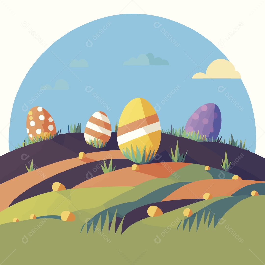 Ovo de Páscoa Ilustração Vetor EPS