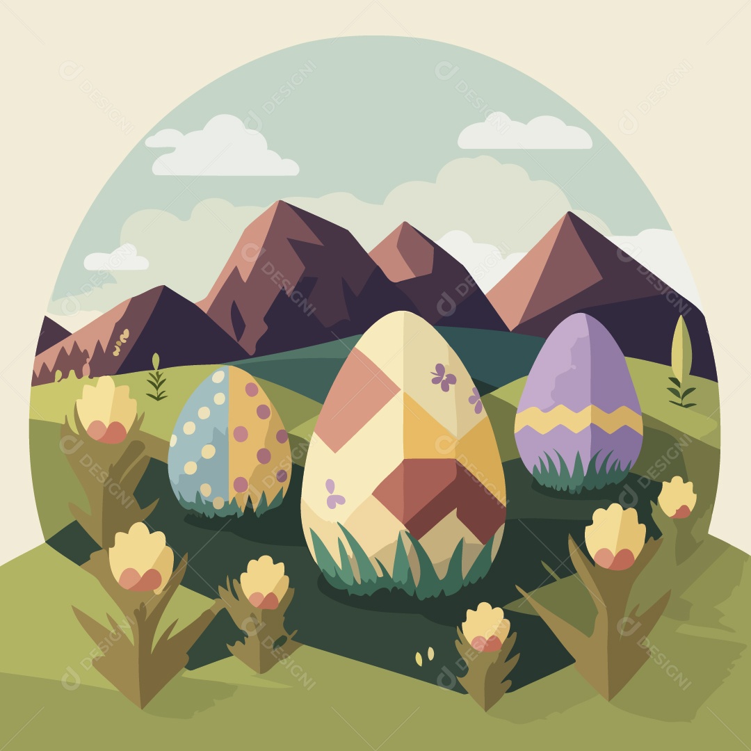 Ovo de Páscoa Ilustração Vetor EPS