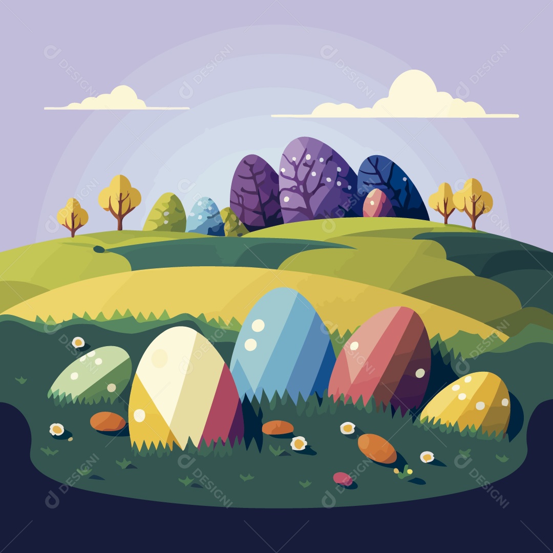 Ovo de Páscoa Ilustração Vetor EPS