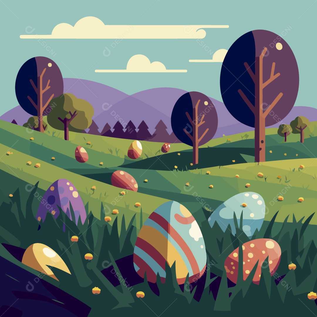 Ovo de Páscoa Ilustração Vetor EPS