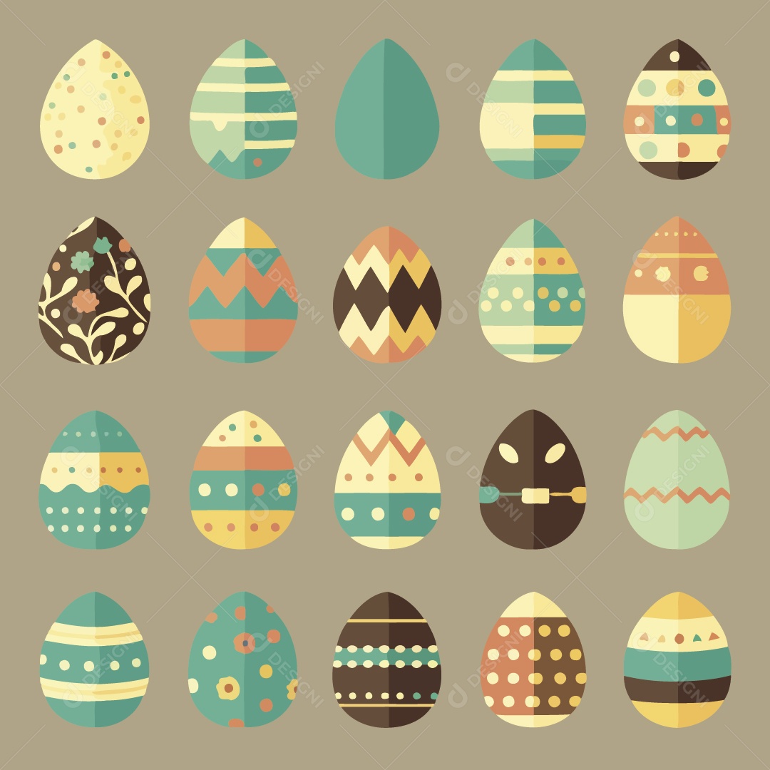 Ovo de Páscoa Ilustração Vetor EPS