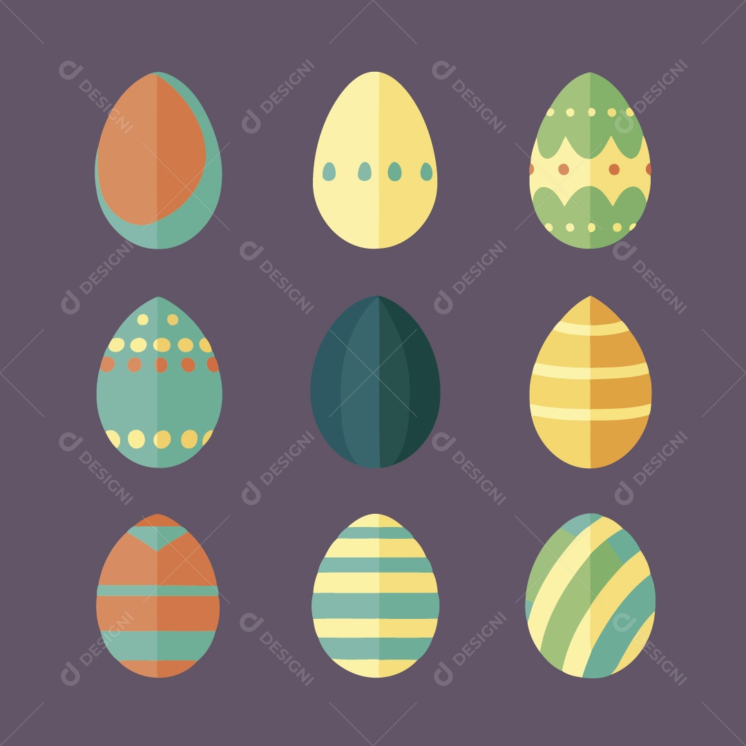 Ovo de Páscoa Ilustração Vetor EPS