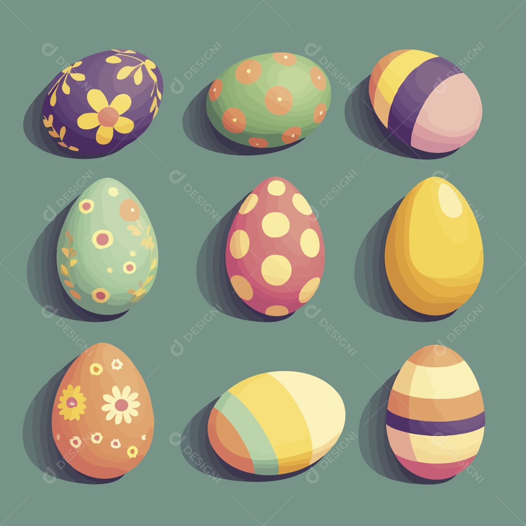 Ovo de Páscoa Ilustração Vetor EPS