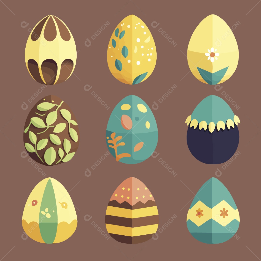 Ovo de Páscoa Ilustração Vetor EPS