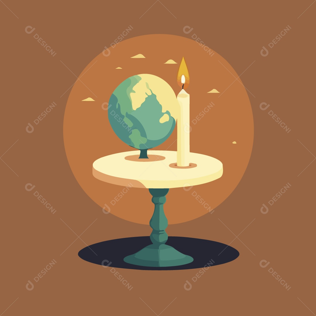 Ilustração do Campanha Hora do Planeta Vetor EPS