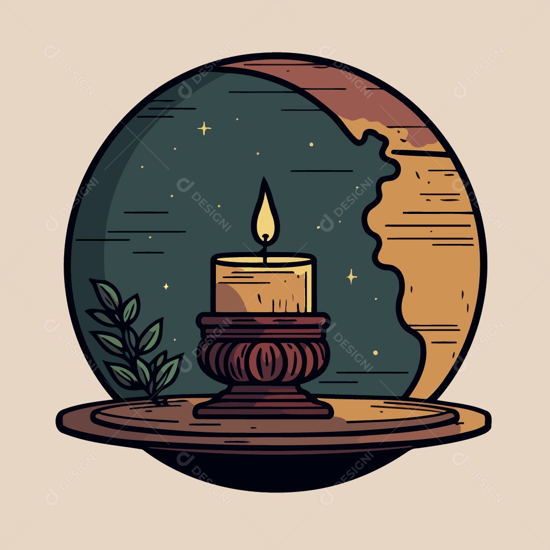 Ilustração do Campanha Hora do Planeta Vetor EPS