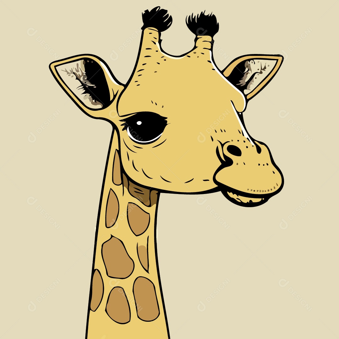 Girafa Ilustração Vetor EPS