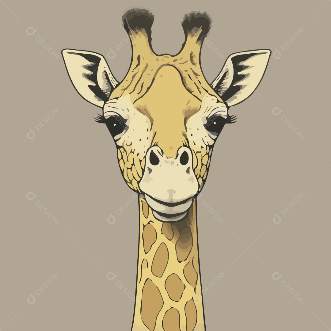 Girafa Ilustração Vetor EPS