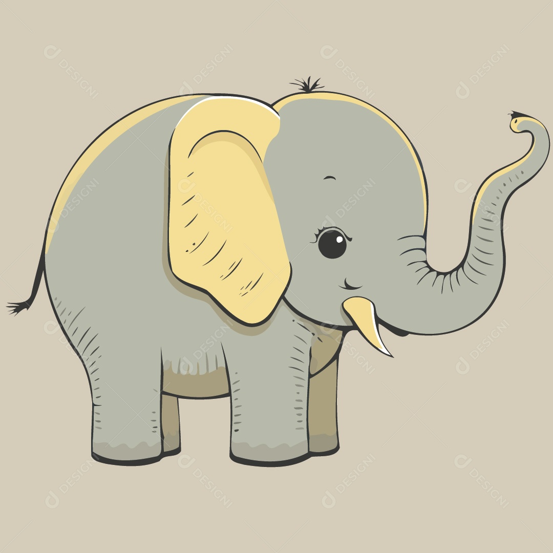 Elefante Ilustração Vetor EPS