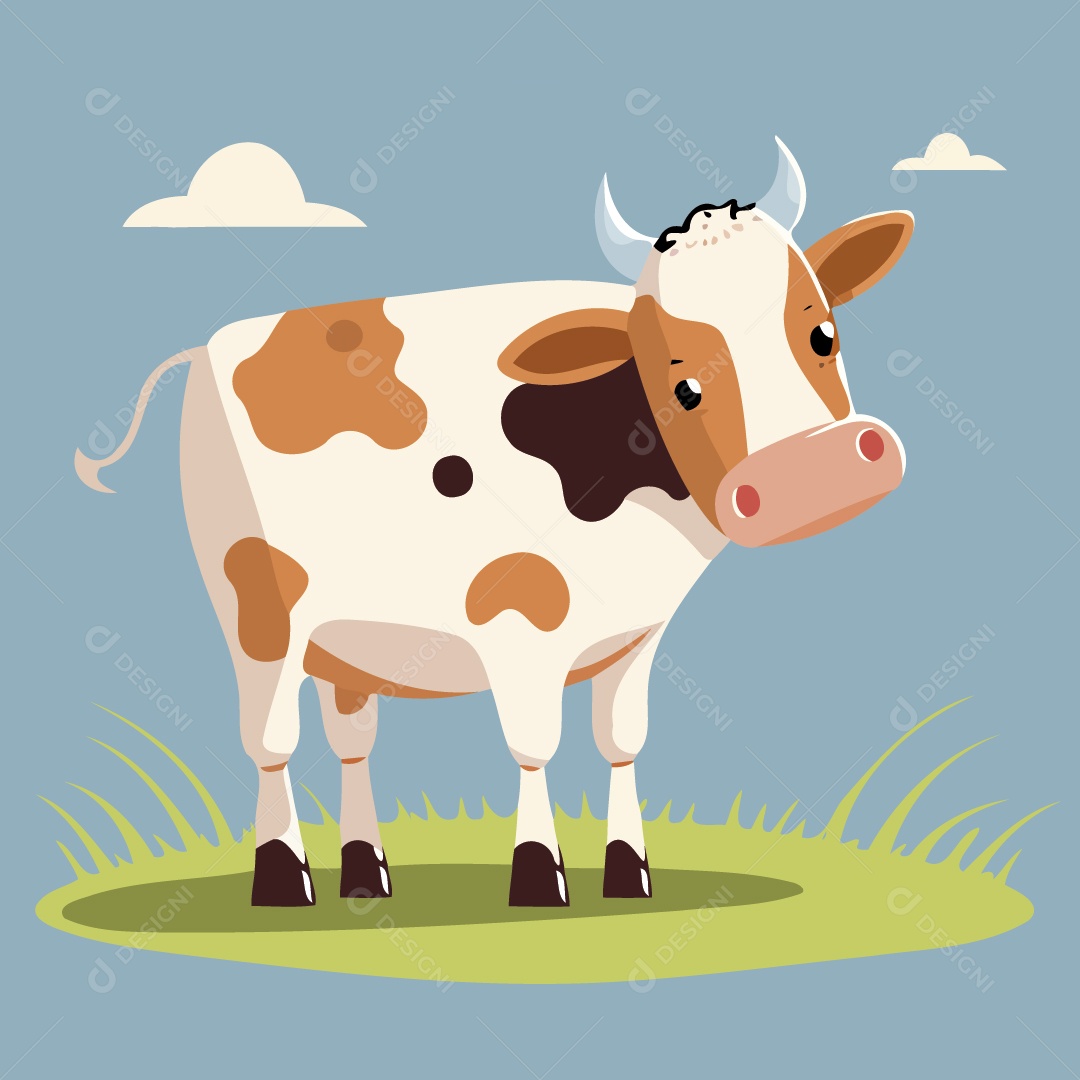 Vaca Ilustração Vetor EPS