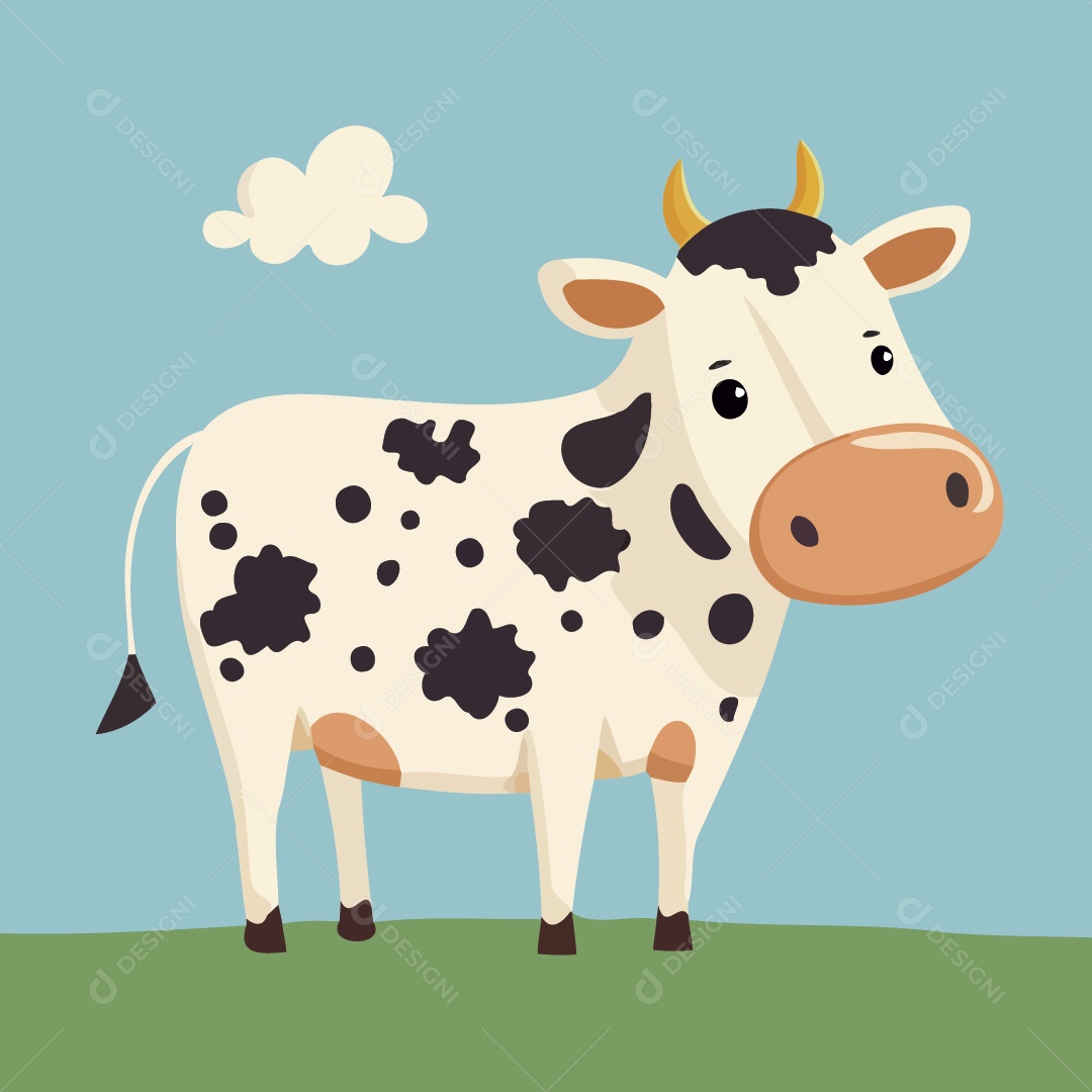 Vaca Ilustração Vetor EPS