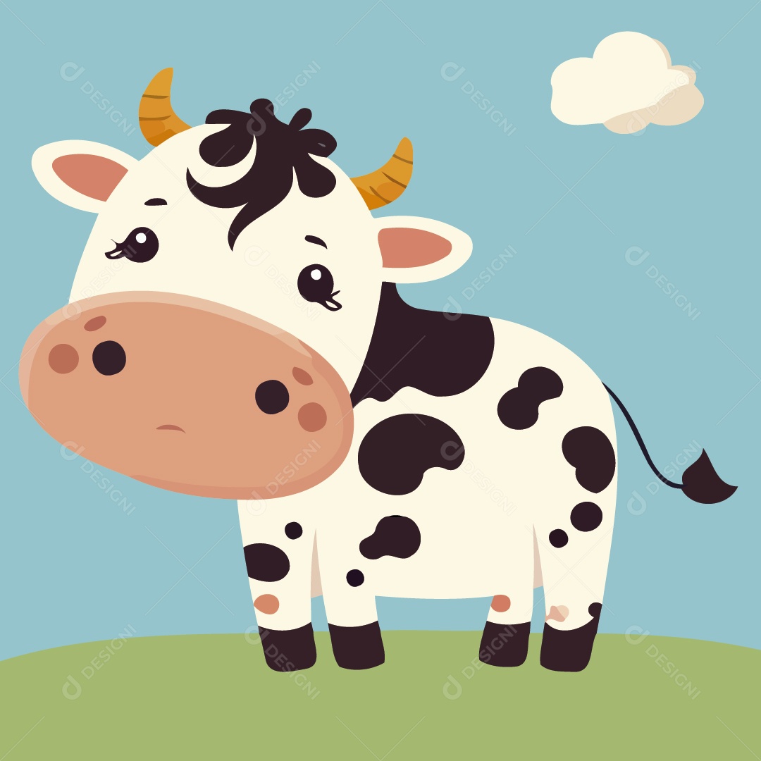 Vaca Ilustração Vetor EPS