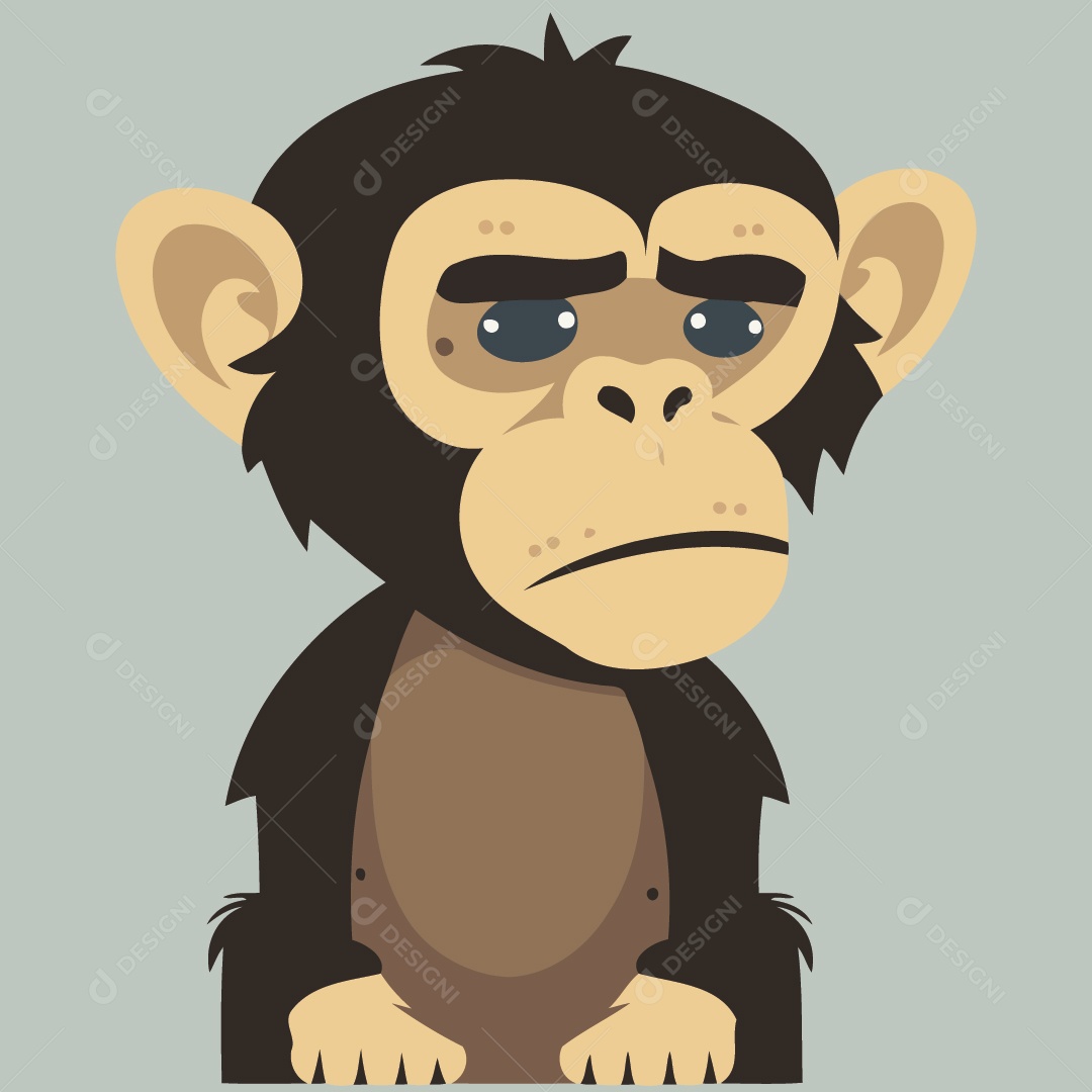 Chimpanzé Ilustração Vetor EPS