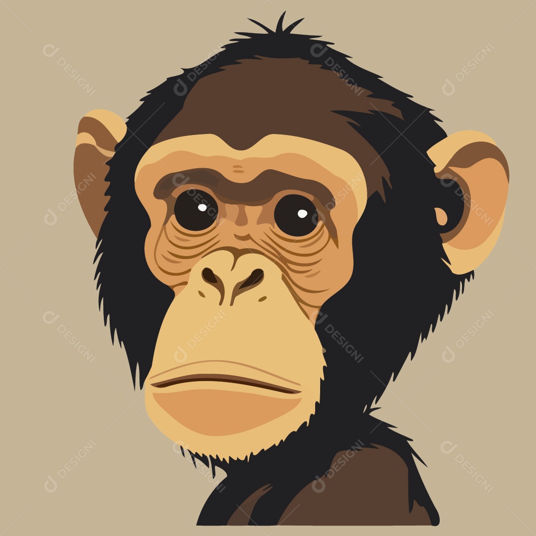 Chimpanzé Ilustração Vetor EPS