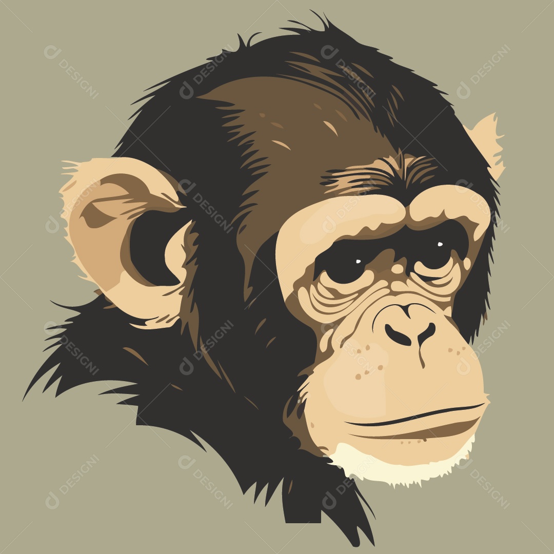 Chimpanzé Ilustração Vetor EPS