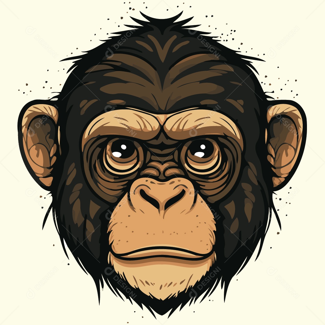 Chimpanzé Ilustração Vetor EPS