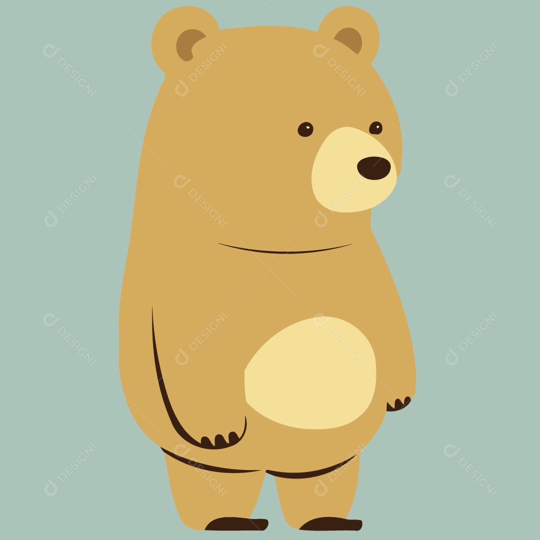Urso Pardo Desenho Vetor EPS