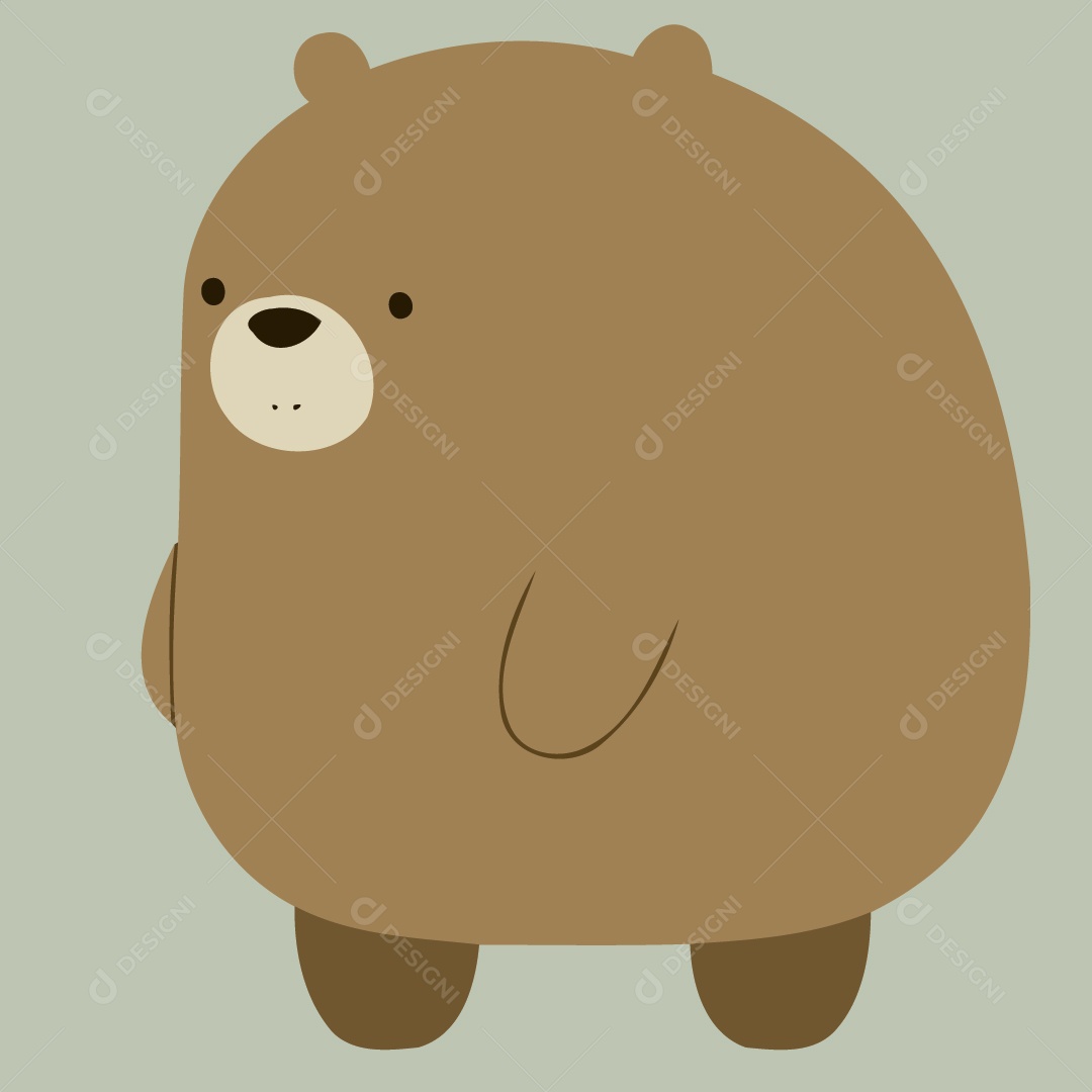Urso Pardo Desenho Vetor EPS
