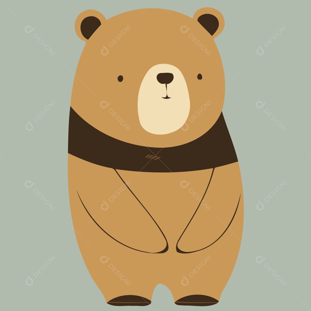 Urso Pardo Desenho Vetor EPS