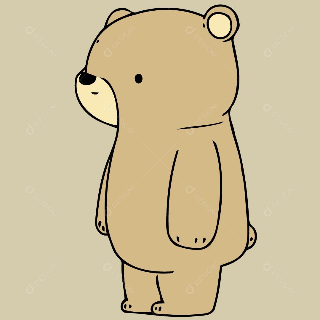 Urso Pardo Desenho Vetor EPS