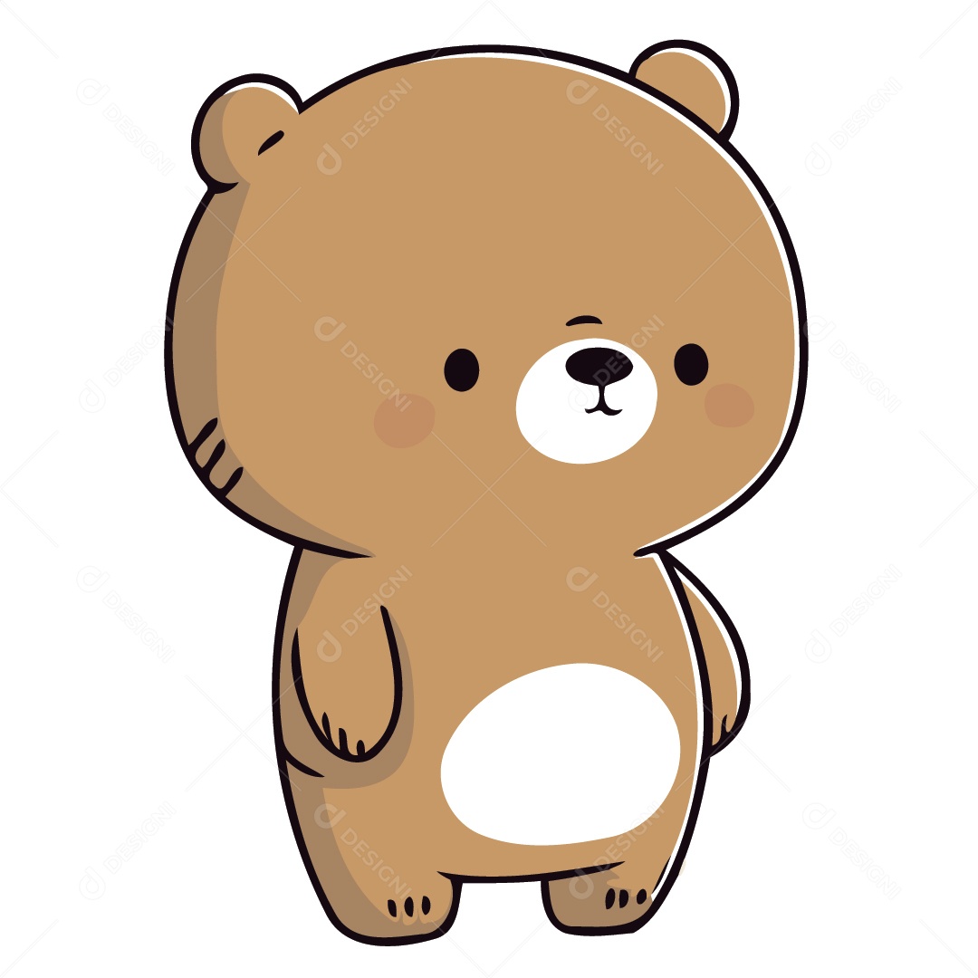 Urso Pardo Desenho Vetor EPS