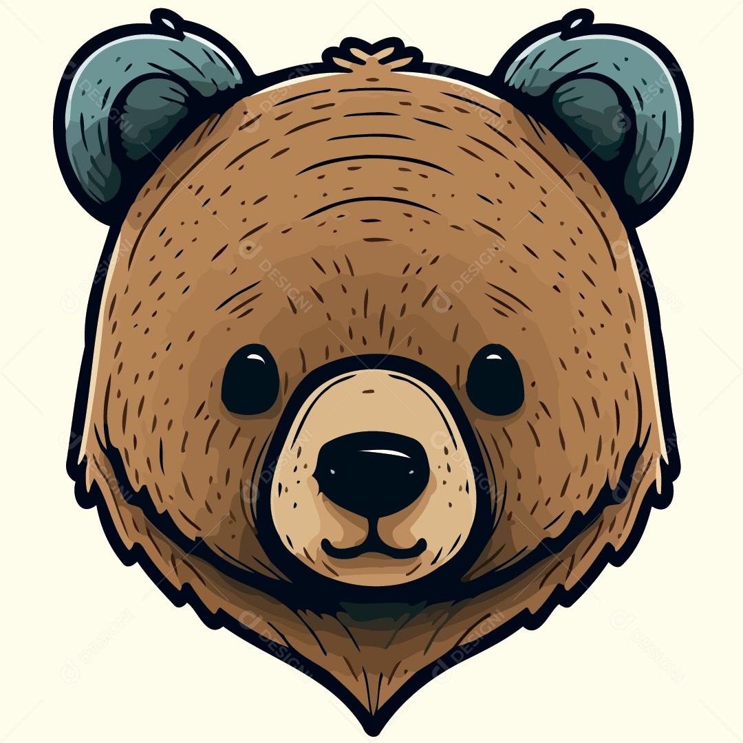 Urso Pardo Desenho Vetor EPS